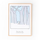 【受注生産】額装プリント「森からきた鳥（海のむこうで）」