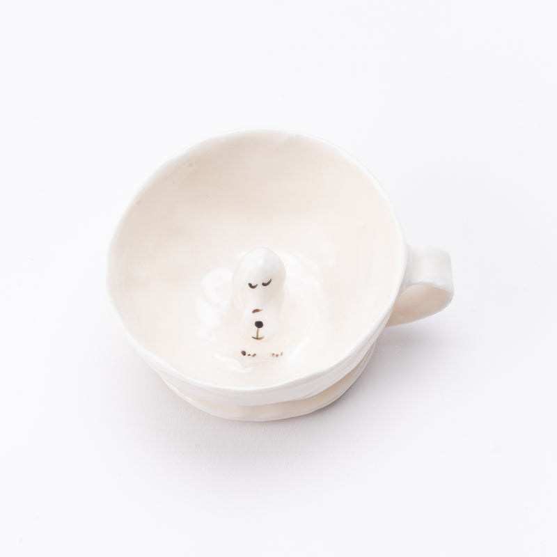 Coffee cup (Terrier, White, Sayashiya) No.5