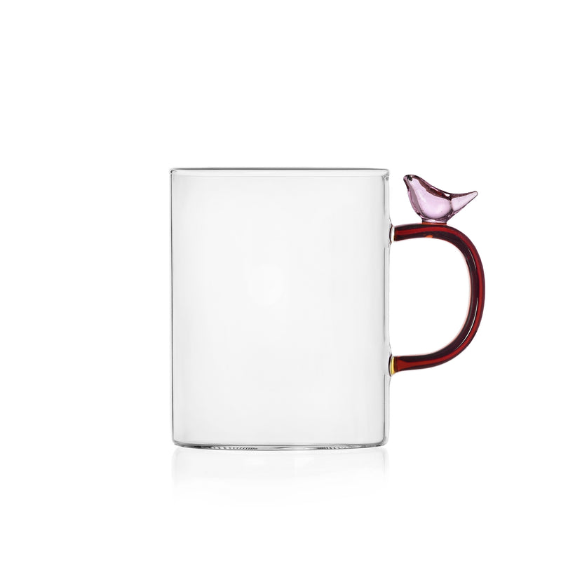 Pink bird mug