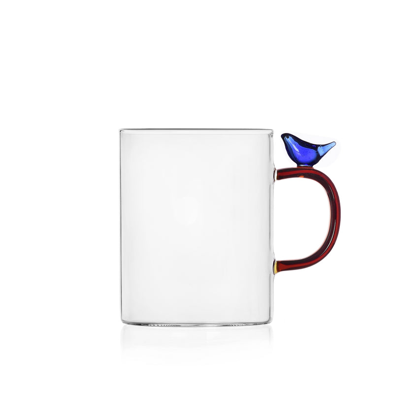 水色の小鳥のマグカップ
