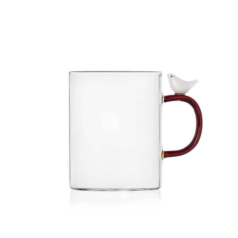 White bird mug